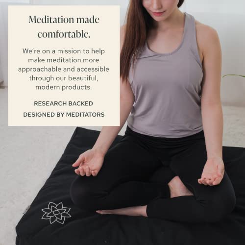 Mindful & Modern Zabuton Meditation Mat Cotton Filled Yoga and
