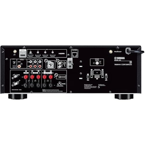 Yamaha RX-V4A 5.2-Channel Surround Sound Network AV Receiver with MusicCast Built-in Wi-Fi and Bluetooth Streaming Home Theater System Bundle with Accessories