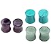 Jovivi 3Pairs Mixed Stone Amethyst Howlite Turquoise Aventurine Saddle Ear Plugs Stretcher Expander Pick Gauges(0G (8mm))