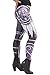 Ladies Skulls Printed Capri Tights YOGA Pants Skinny Leggings One Size