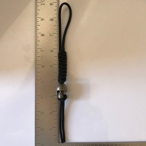 Jig Pro Shop Marco Magallona Black 550# Paracord Lanyard (Realistic Skull)
