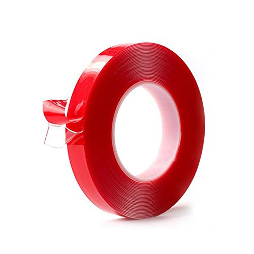 DIYPHONE Heat Resistant 2mm PET Red Film Tape Transparent Double Sided Tape Rolls Strong Adhesive Sticker Tape for iPhone LCD Touch Screen Repair, Length 25M - Thumbnail 2