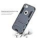 For iPhone 7 Armor Case with Kickstand, Moonmini Shockproof Anti Slip Ultra Slim Light Weight Back Cover TPU + PC Dual Layer Hybrid Protective Case with Build-in Stand (Dark Navy)