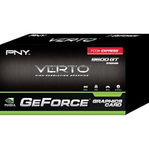 PNY VCG96512GXEB VERTO GeForce 9600GT 512MB DDR3 DVI + DVI + HDTV/S-Video Outputs PCI-E 2.0 Graphics Card- Retail Click Here
