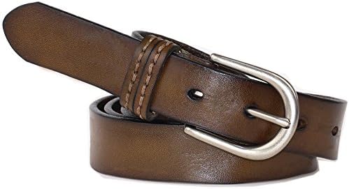 PAZARO Women's Leather Belt 100% Full Grain Leather Apparel Belt Tan Color