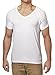 Ejis Men's Sweat Proof Undershirt, V Neck, Anti-Odor Silver, Micro Modal, Sweat Pads