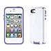 Speck Products CandyShell View Case for iPhone 4/4S - 1 Pack - Carrying Case - Retail Packaging - White/Aubergine