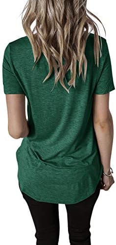 Topstype Women's Short Sleeve T Shirt V Neck Tunic Criss Cross Tops Casual Tees Loose Sweatshirts 2 Topstype Women's Short Sleeve T Shirt V Neck Tunic Criss Cross Tops Casual Tees Loose Sweatshirts