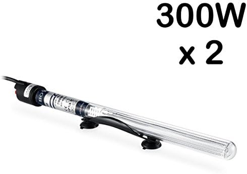 2 pcs 300W Aquarium Heater Anti-Explosion Submersible Fish Tank Water Adjustable