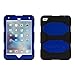 Griffin, iPad Mini 4 Case with Stand, Black and Blue Survivor All-Terrain, Rugged Protective Dual Layer Heavy Duty Shock Absorption Polycarbonate Silicone