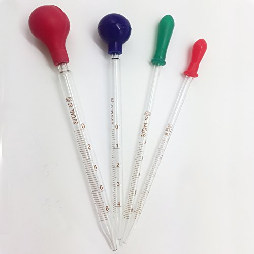 OESS Thick Glass Graduated Dropper Pipettes Silicone Rubber Caps 1ml 2ml 5ml 10ml - Thumbnail 5
