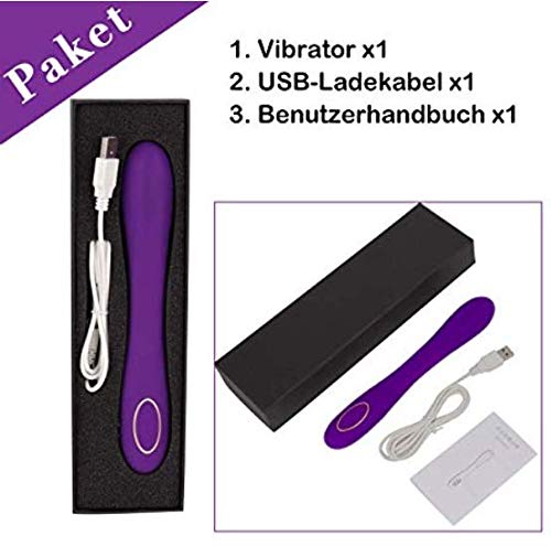 Paarvibrator Vibratoren für Sie mit Stoßfunktion, Sexspielzeug für Paare Vibratoren für Sie Klitoris und G-Punkt 7 Vibrationsfrequenz 100% Wasserdicht Wiederaufladbar, Leise, Lila