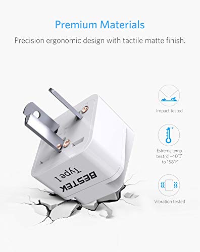 image for BESTEK Australia, New Zealand Travel Plug Adapter, Grounded Universal 