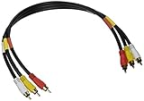 Monoprice 106026 1.5-Feet Triple RCA Stereo Video Dubbing Composite Cable