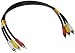 Monoprice 106026 1.5-Feet Triple RCA Stereo Video Dubbing Composite Cable
