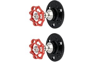 2-Pack Heavy Duty Industrial Wall Hooks - Thick Tubular Design, Multi-Hole Mounting for Towels, Coats, Tools - Steam Punk Hom