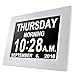 SVINZ Dementia Clock for Seniors, Large Number Digital Calendar Clock with Date and Day of Week for Elderly Alzheimer, 20 Custom Alarms and Tags