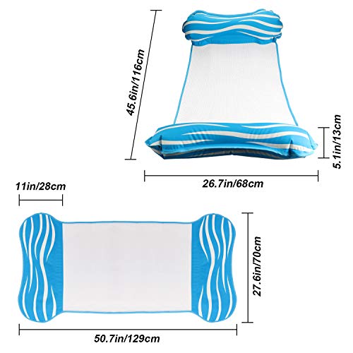 Homga Water Hammock,Swimming Pool Floats Hammocks Portable Pools Lounger Float Hammock Inflatable Rafts Floating Chair Pool Float for Adults and Kids