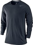 Nike Men's Legend Dri-FIT Poly Long Sleeve Shirt, Dark Obsidian, M