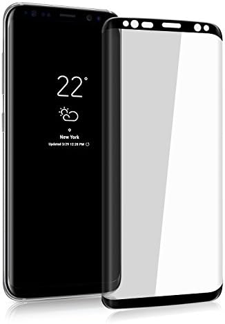YCFlying Galaxy S8 Screen Protector, 3D Curved Tempered Glass Screen Protector Film [Anti-Bubble][9H Hardness][HD Clear][Anti-Scratch][Case Friendly] for Samsung Galaxy S8(Black)