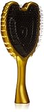 Tangle Angel Hair Brush – Detangles Wet and Dry Hair – Ergonomic Shape With Heat Resistant Antibacterial Bristles – For All Hair Types – Gold Hair
