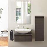 Tangkula Wall Mirror Vanity Mirror Home Bathroom Office Bedroom Frameless Hanged Rectangle Make Up Mirror (Wall Mounted Rectangular)