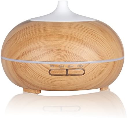 300ML Essential Oils Diffusers Aromatherapy, HUIRUI Ultrasonic Cool Mist Humidifier Aroma Diffusers with 7 Changing Colors LED Lights for Home Yoga Office Spa Bedroom Baby Room