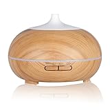HUIRUI 300ml Essential Oil Diffusers Cool Mist Ultrasonic Humidifier Aromatherapy Aroma Diffusers with 7 Changing Colors LED Lights for Home Yoga Office Spa Bedroom Baby Room