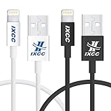 iXCC Element Series 1ft Apple MFi Certified Lightning 8pin to USB Charge and Sync Cable for iPhone SE/5/6/6s/7/Plus/iPad Mini/Air/Pro - Black and White