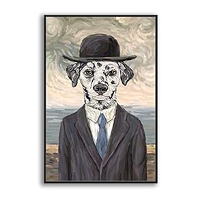 Framed Home Artwork Humor Animal Funny Dog for...
