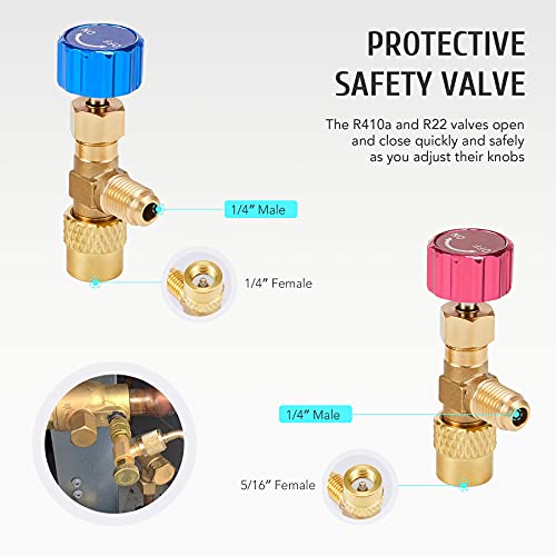 ORION MOTOR TECH R410a Gauges, AC Manifold Gauge Set for R410a