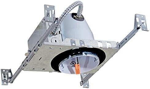 3 Inch Galvanized New Construction Recessed Shallow Housing with Junction Box, Shallow Recessed Light, IC Rated and Air Tight Downlight, UL Listed, T24 Certification