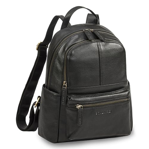 STILORD 'Berry' Women's Genuine Leather Fashion Small Shoulder Bag Soft Leather Travel Backpack for Travel, Shopping, Office, 13 Inches