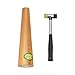 Pandahall Elite Jewelry Tool Sets with Wooden Bracelet Sizing Bangle Mandrel and Steel Handle Installable Two Way Rubber Hammers