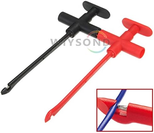 Wiysond Insulation Piercing Clip Test Probe Hook Banana Jack Spring Loaded Cop