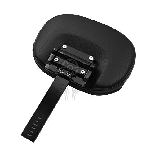 Adjustable Driver Rider Backrest Pad for Harley Road King Street Glide/Road Glide/Electra Glide 97-2020 (Gloss Black)