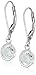 925 Sterling Silver 6mm Bezel AAA Cubic Zirconia Leverback Drop Earrings (1.68 cttw)