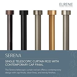 Elrene Home Fashions Serena Single Curtain Rod for