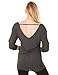 Caramel Cantina Maternity Top with Dolman Sleeves and Open Back (Medium, Charcoal)