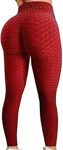 Women's High Waist Yoga Pants Tummy Control Booty Stretchy Leggings Workout Squat Proof Butt Lift Tights