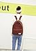 Veenajo Canvas Classic Backpack for School Travel Daypack Laptop Backpack with USB Charging Port (Orange)