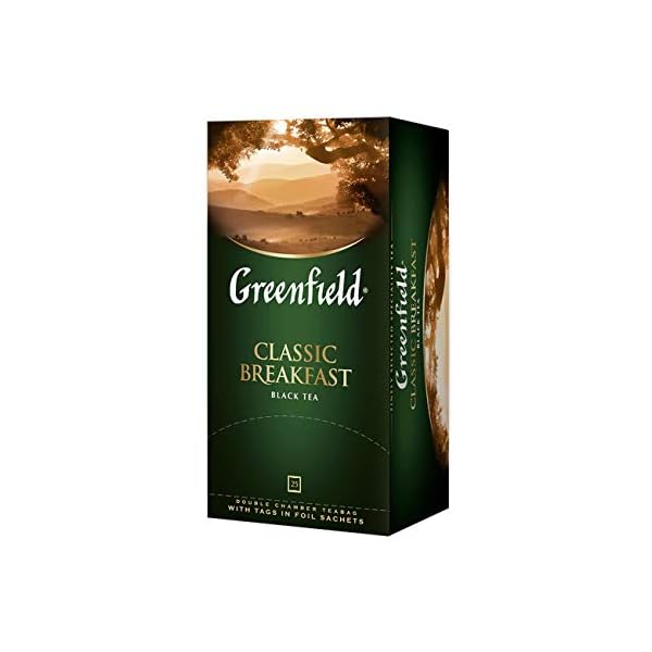 Greenfield Classic Breakfast, Klassischer Schwarztee, Indien, Pure Black Tea, India, 25 Beutel (25 x 2 g), 50 g [25… – Bild 4