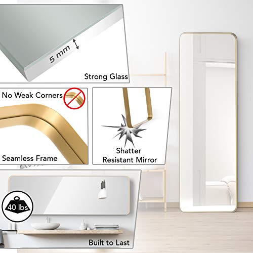 Upland Oaks Large Full Length Body Mirror for Floor & Wall in Bedroom