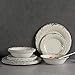 Melamine Dinnerware Set for 4-12pcs Dinnerware Dishes Set for Indoor and Outdoor Use, Dishwasher safe, Unbreakable, Light Grey