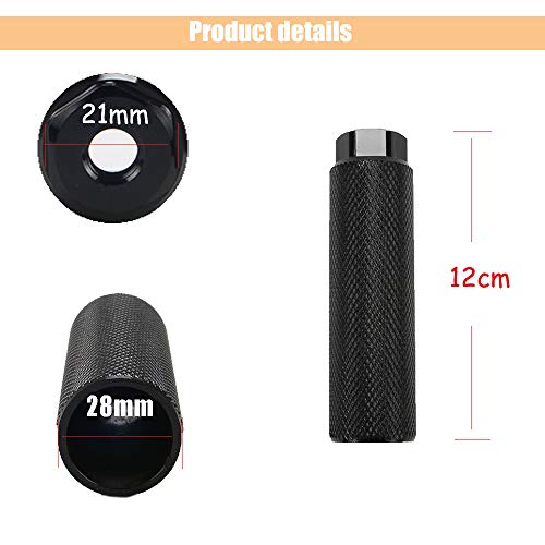 KOOBOOK 2Pcs Bike Pegs Bike Pedals Axle Foot Rest Pegs Bike Anti-Skid Lead Foot BMX Pegs Diameter 28mm Fit 3/8 inch Axles