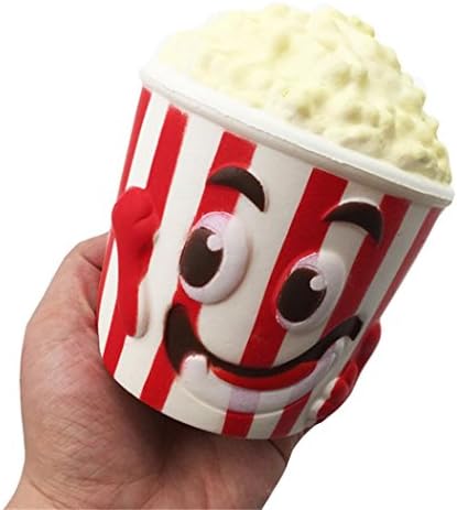 Valentine's Day! Clearance! ❤️ New Stress Relief Squeeze Toy Neartime Big Popcorn Cup Squishy Scented Squishy Slow Rising Cellphone Straps Toys (13×11cm, A)