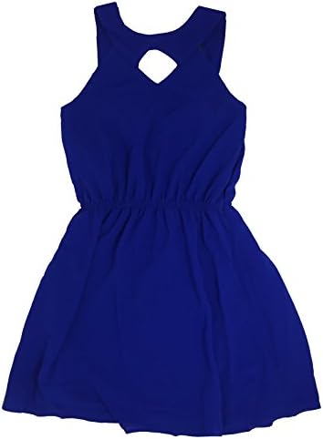 Sally Miller Girls' Royal Blue Cutout Flared Dress Medium