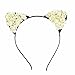 Cat Ears Headband Hair Hoop - AWAYTR 7PC Small Cat Ears Headband Paper Flower Hair Bands Girls Kids Headdress