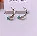 JESMING New Retro Thai Silver Turquoise Earrings European and American Female Punk Earrings Earrings Hook Multi-Color one Size