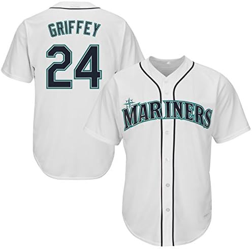 Ken Griffey Jr. #24 Cool Base Jersey Home Baseball Jersey for Mens - White